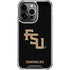 Florida State FSU Seminoles Black iPhone 15 Pro Clear Case